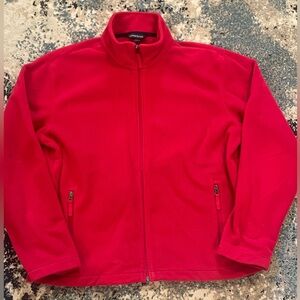Lands End *Like New* Mens Red Fleece Fullzip Sz. L